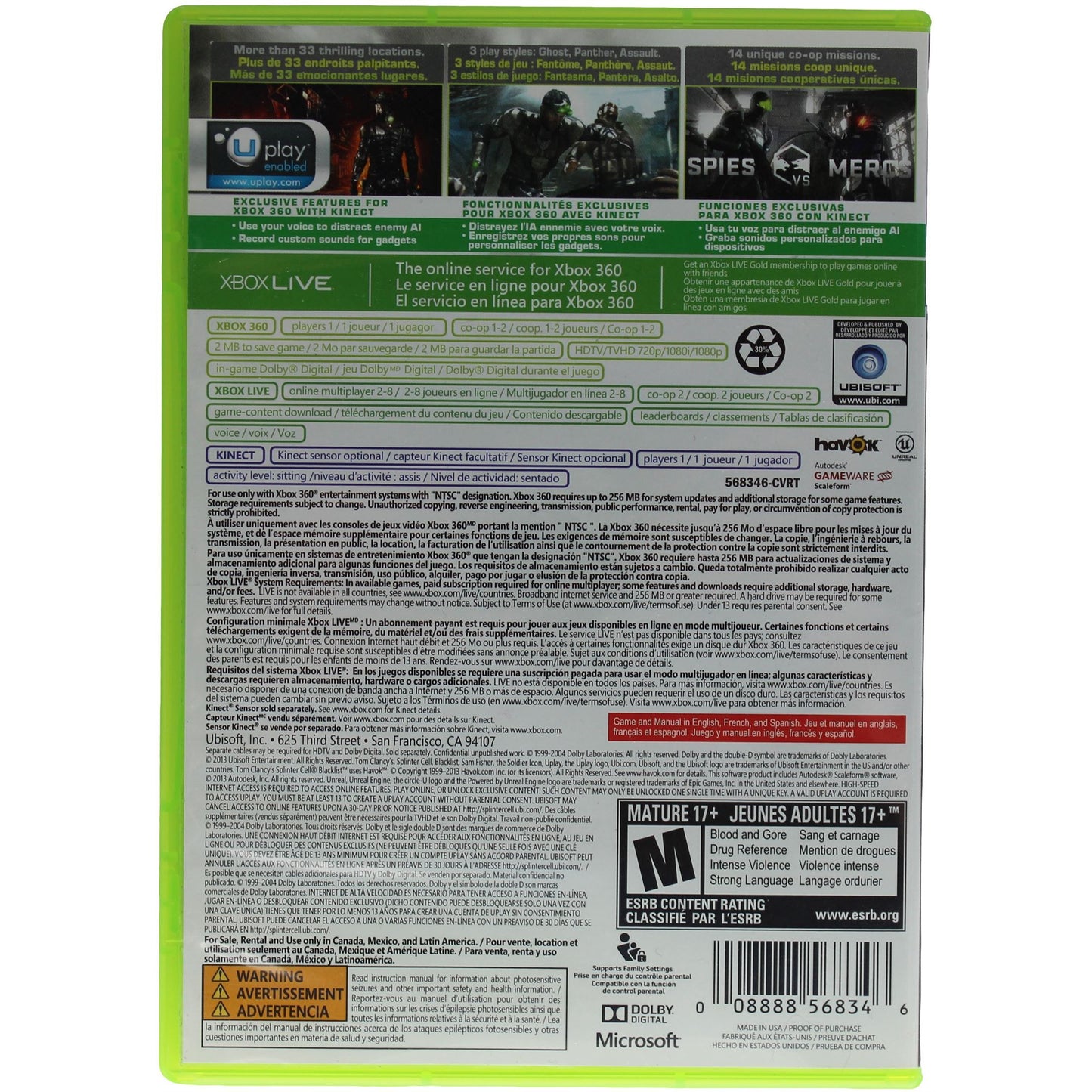 Tom Clancy's: Splinter Cell: Blacklist (Xbox360)