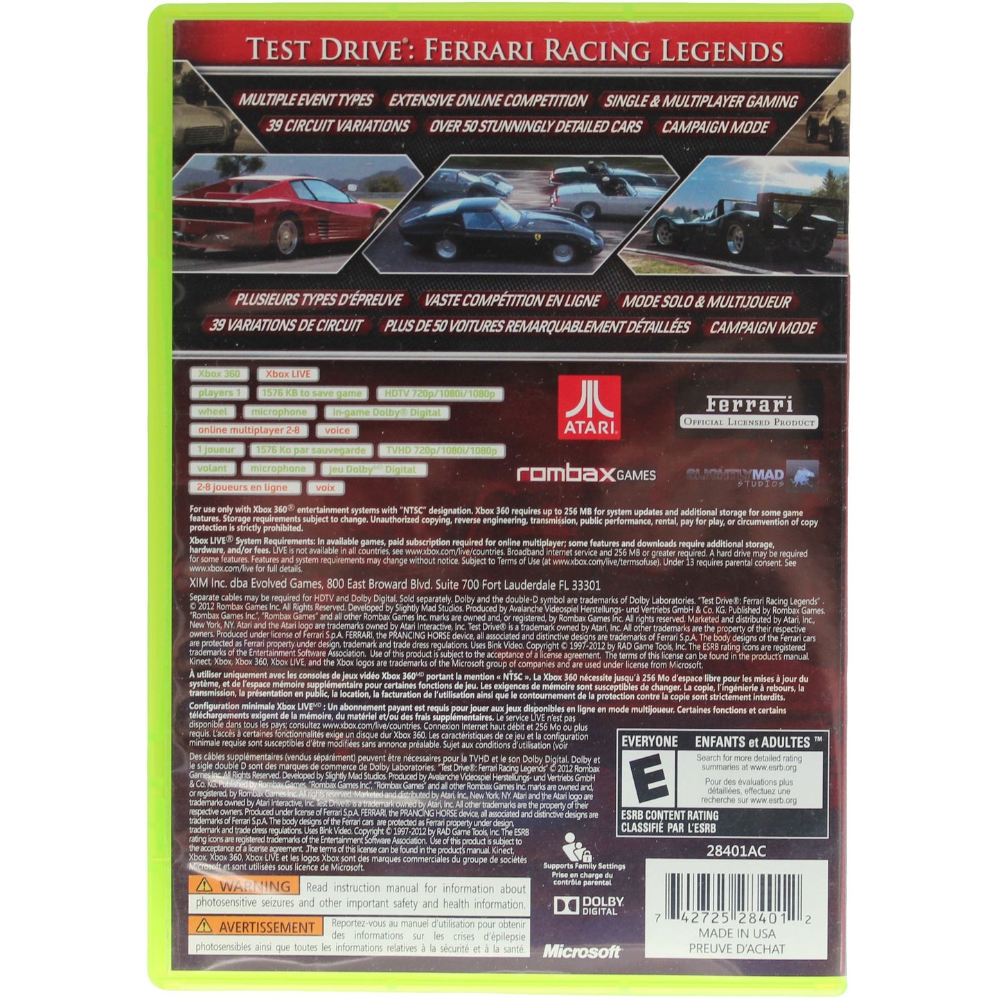 Test Drive: Ferrari Racing Legends (Xbox360)