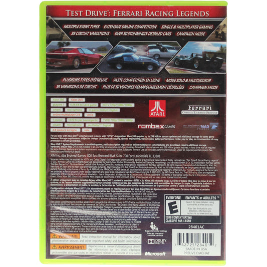 Test Drive: Ferrari Racing Legends (Xbox360)