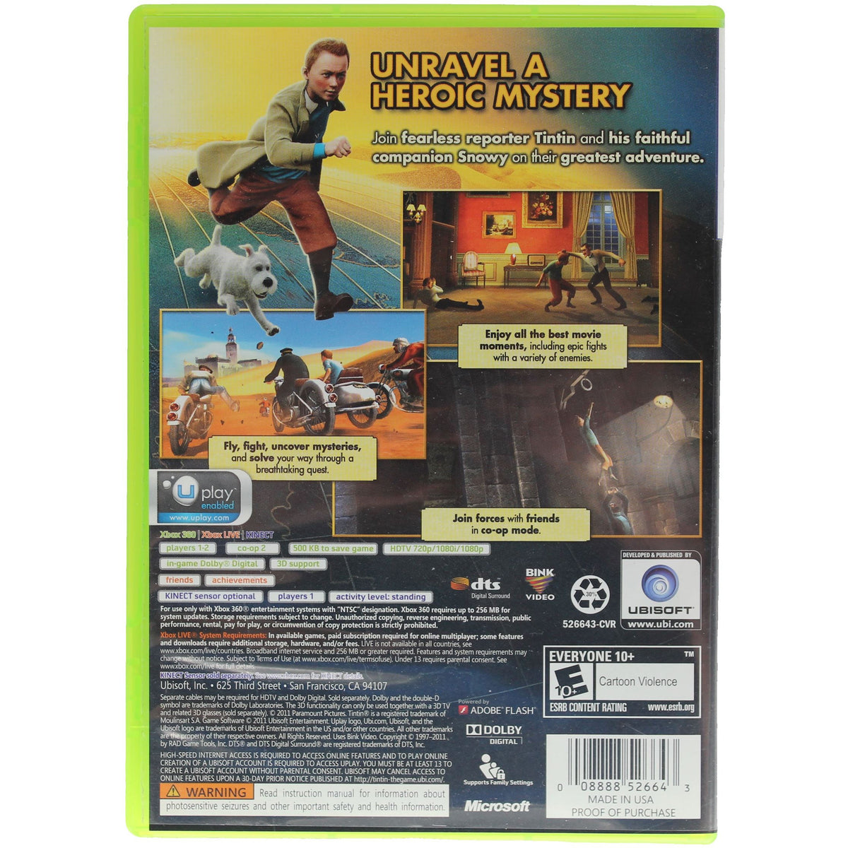 The Adventures Of Tintin: The Game (Xbox 360)