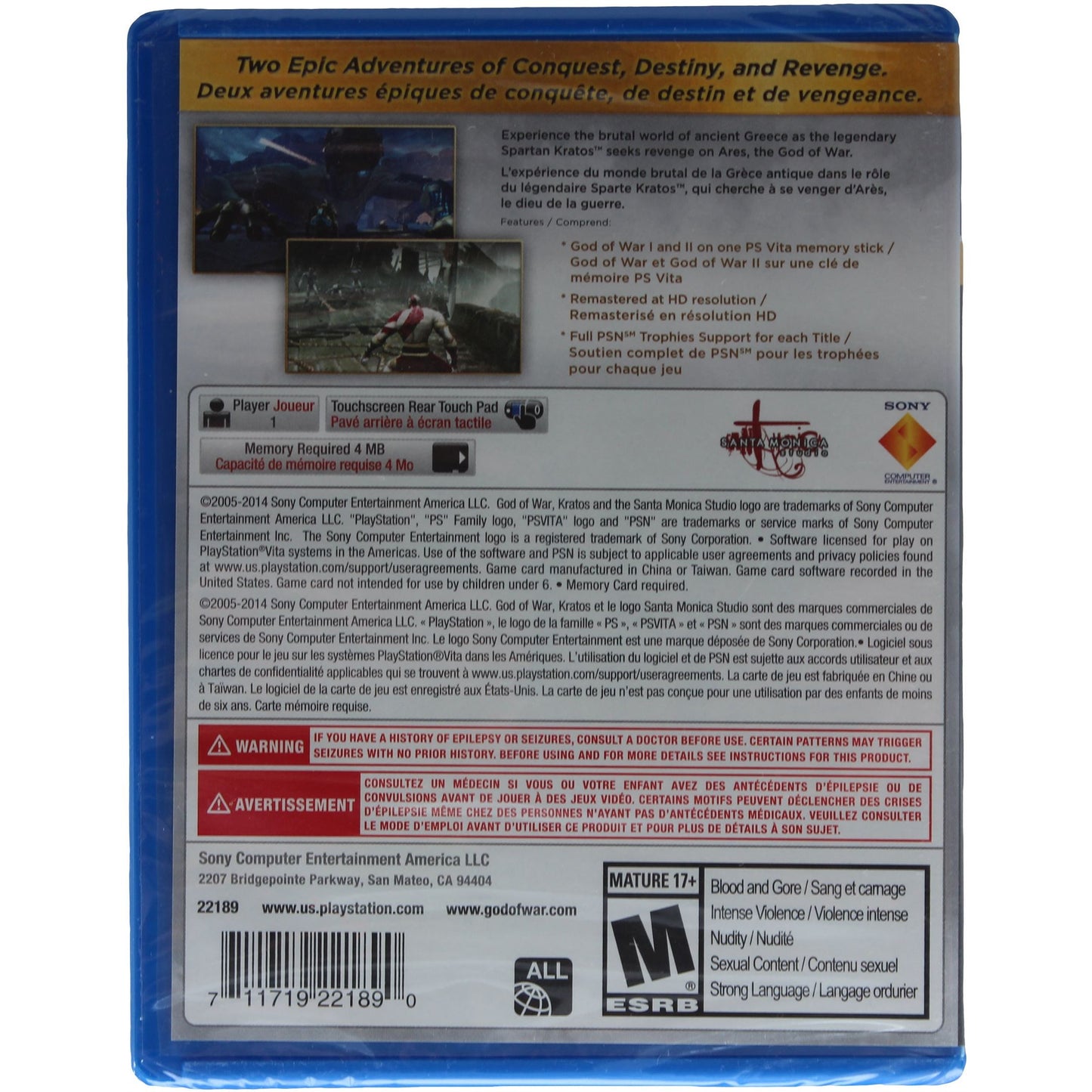 God Of War [Collection] - Sealed (PSVITA)