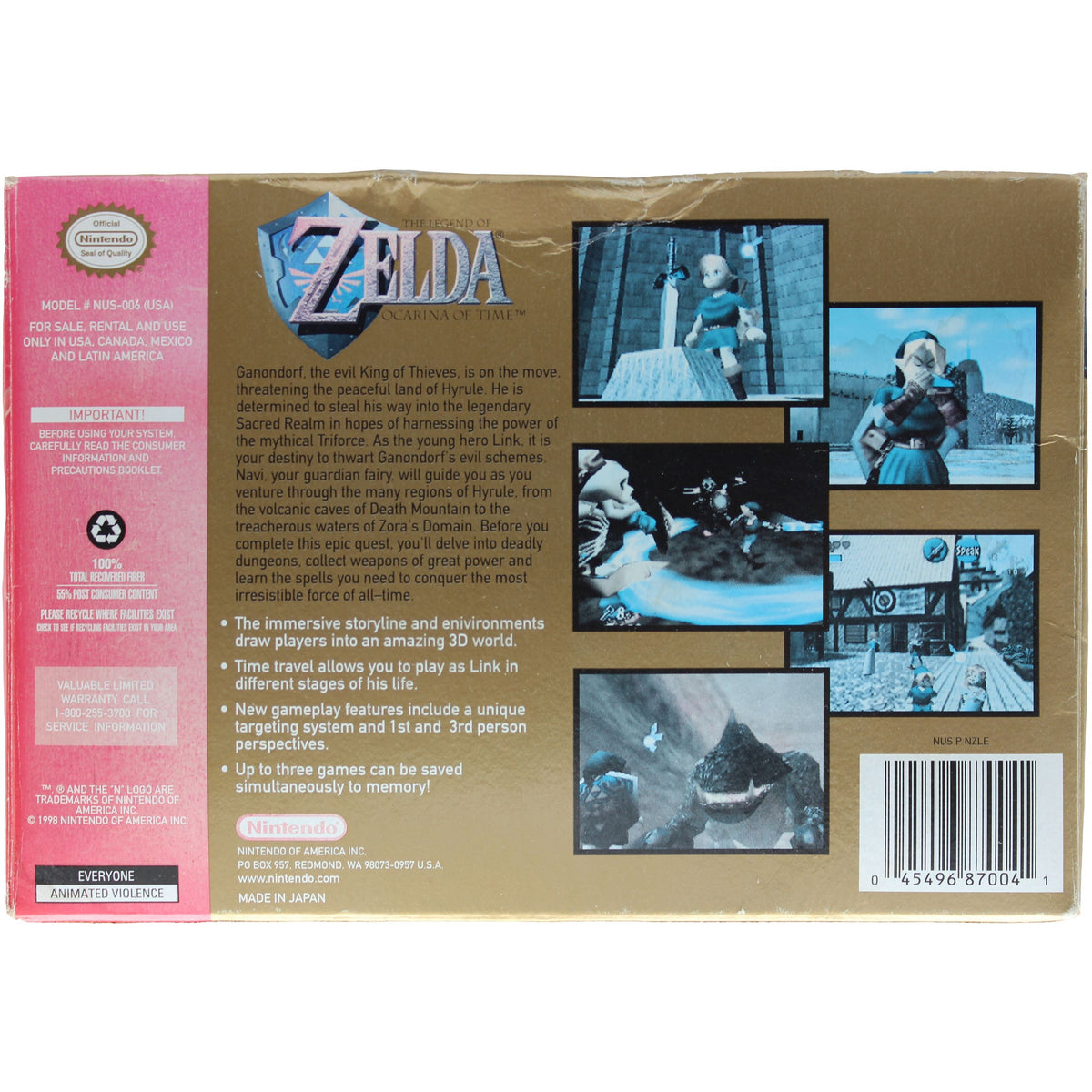 The Legend Of Zelda: Ocarina Of Time CIB