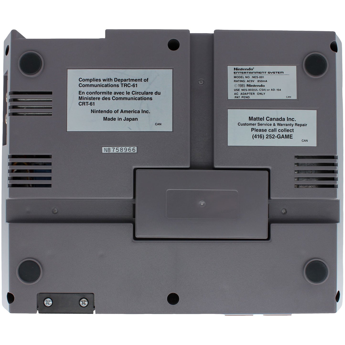 Nintendo Entertainment System (NES) Console