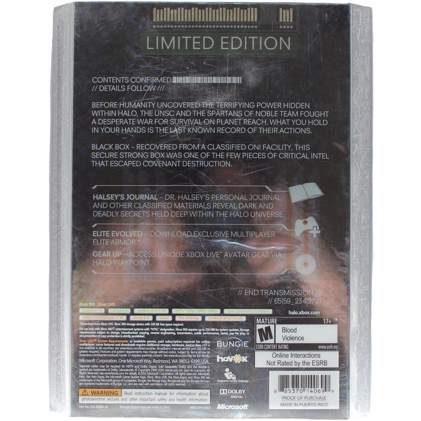 Halo: Reach [Limited Edition] (Xbox360)