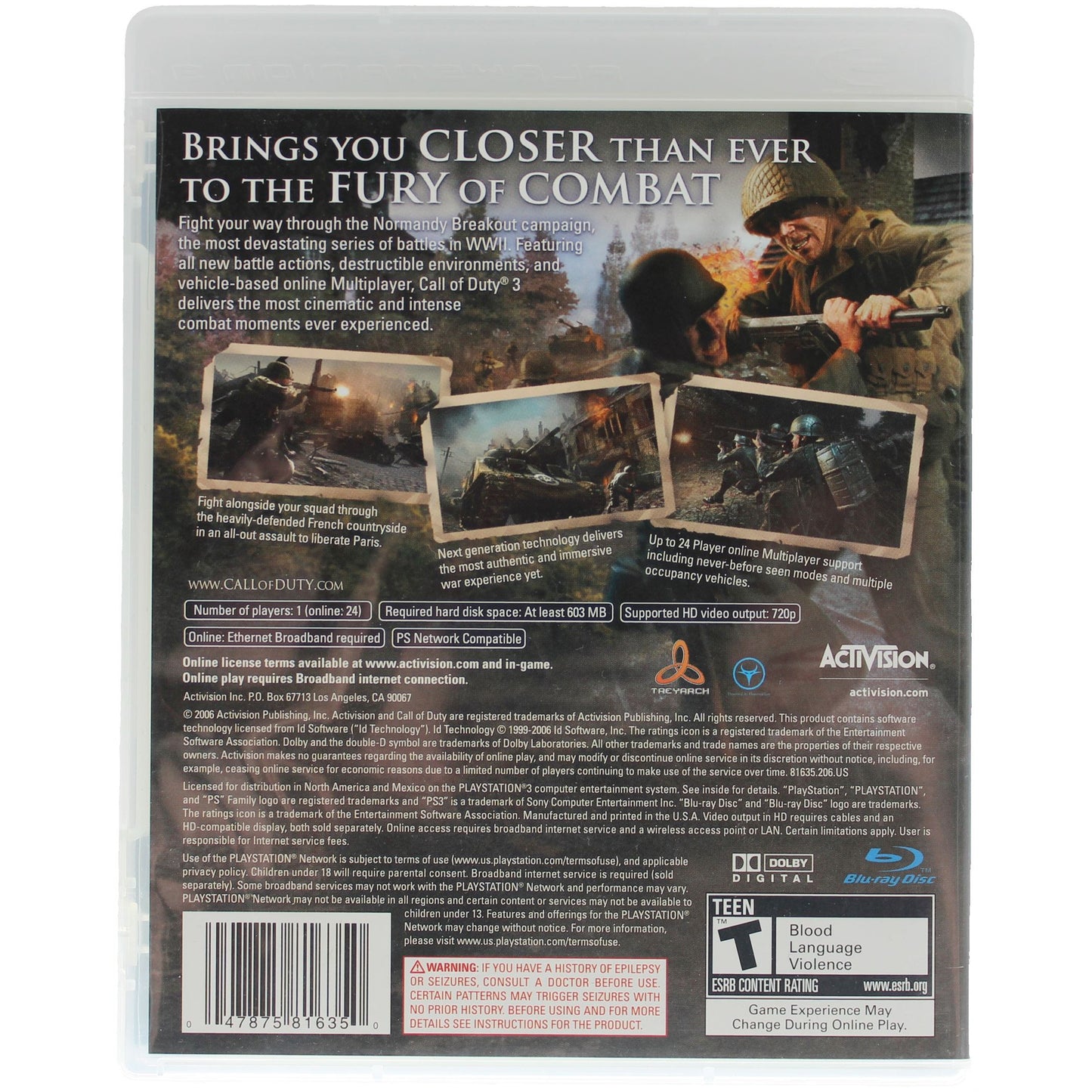 Call Of Duty 3 (PS3)