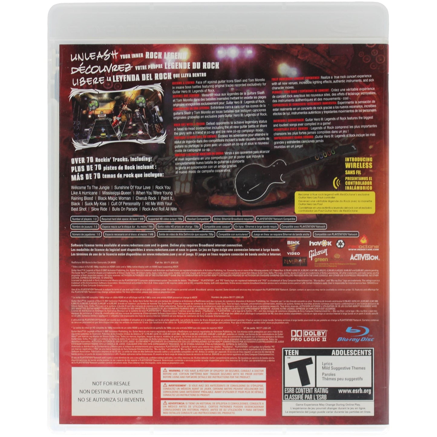 Guitar Hero III: Legends Of Rock [Not For Resale] (PS3)