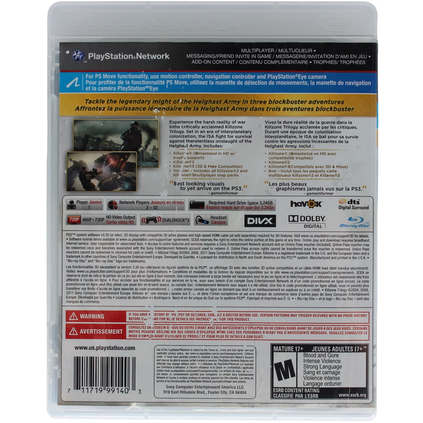 Killzone: Trilogy [Collection] - Not For Resale (PS3)