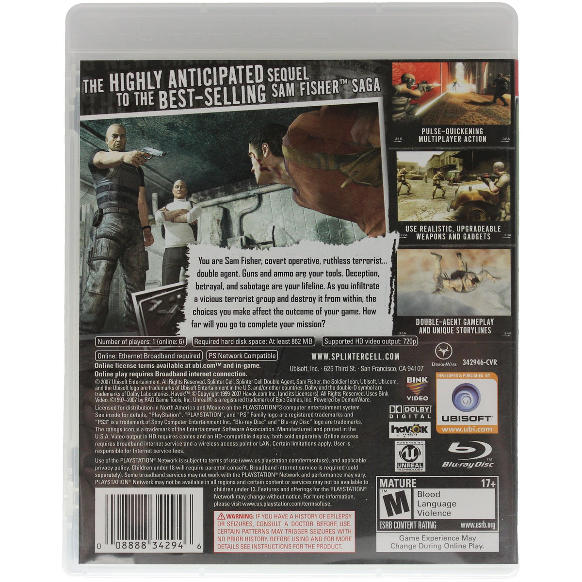 Splinter Cell: Double Agent (PS3)