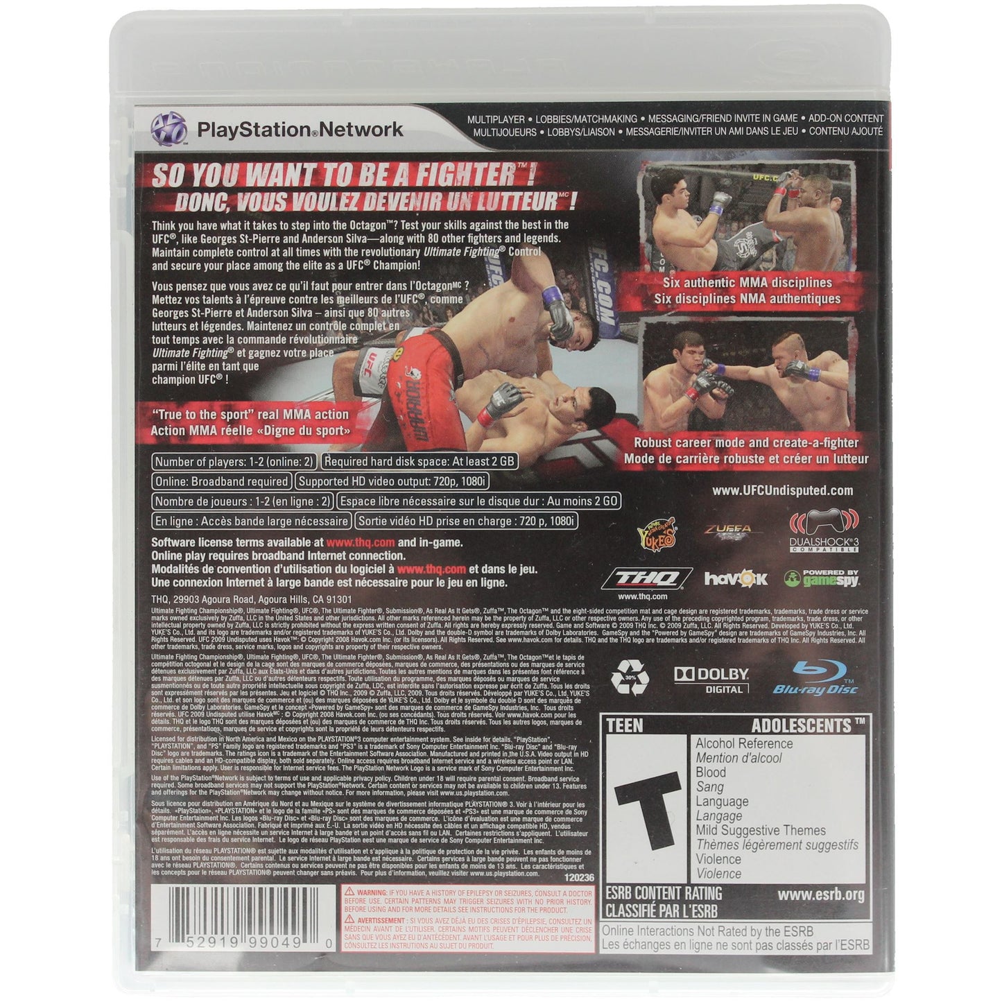 UFC 2009 Undisputed [George St-Pierre Cover] (PS3)