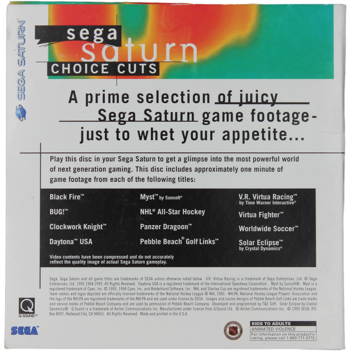 SEGA Saturn Choice Cuts