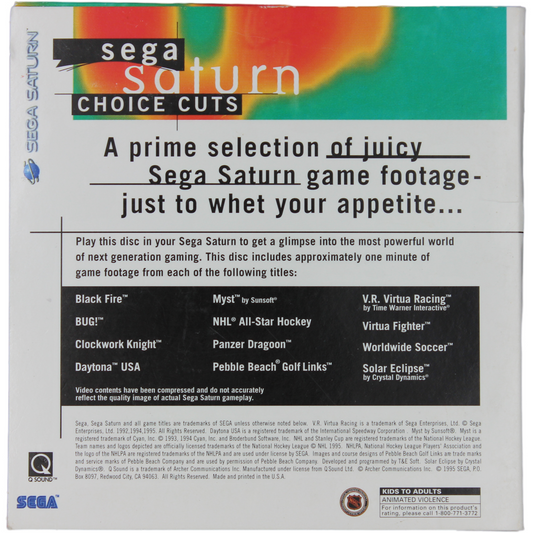 SEGA Saturn Choice Cuts