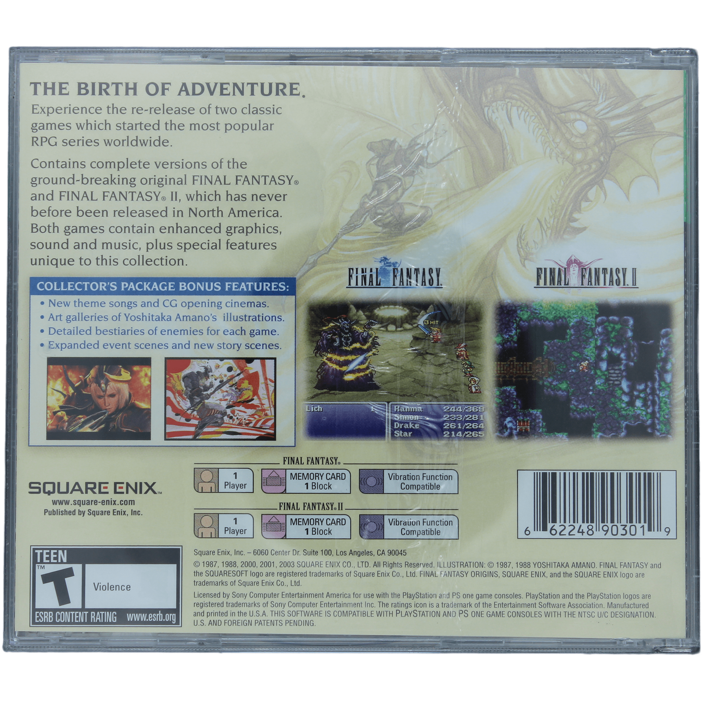 Final Fantasy Origins [Remastered Editions] [Greatest Hits] (PS1)