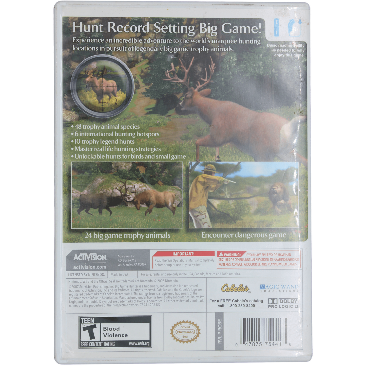 Cabela's Big Game Hunter (Wii)