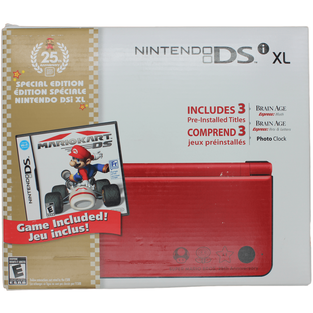 Nintendo DSi XL: Red [25th Anniversary Super Mario Bros. Special Edition] - CIB