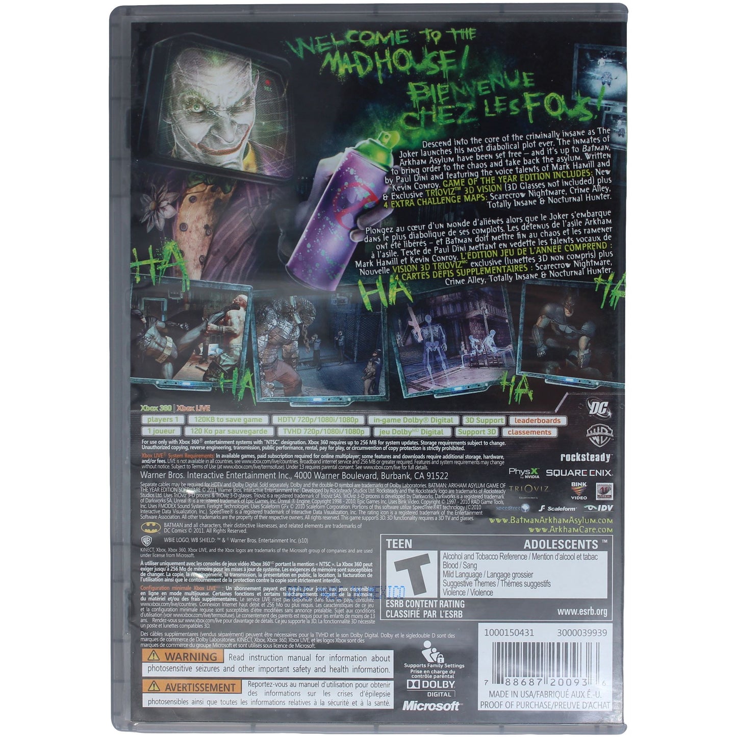 Batman: Arkham Asylum (Xbox 360)