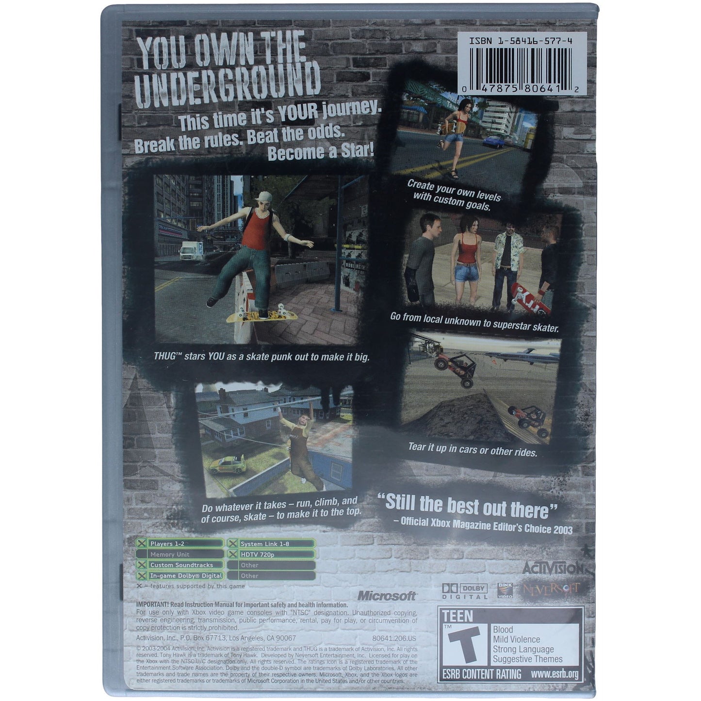 Tony Hawk's Underground [Platinum Hits] (Xbox)