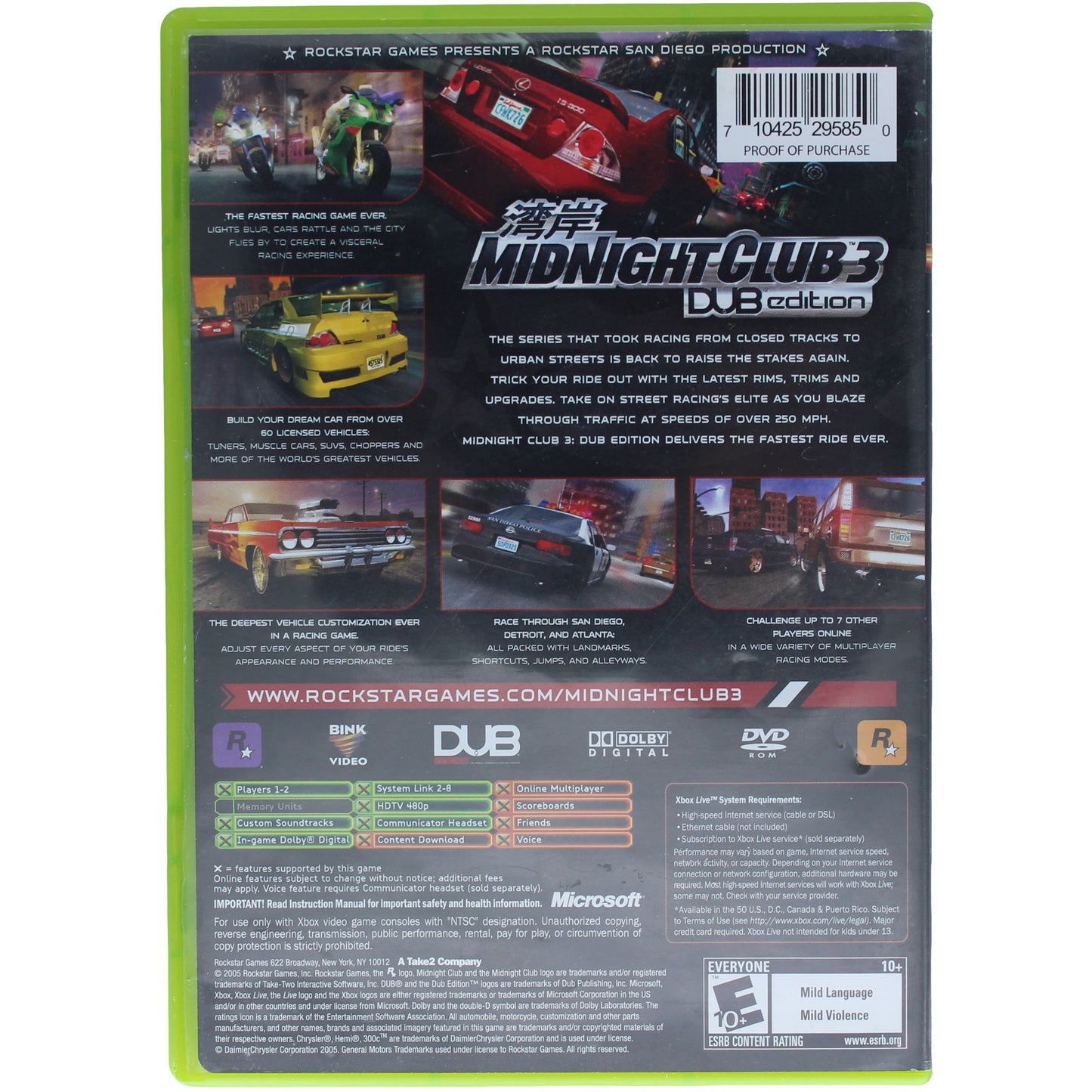Midnight Club 3 [DUB Edition/DUB Edition Remix] (Xbox)