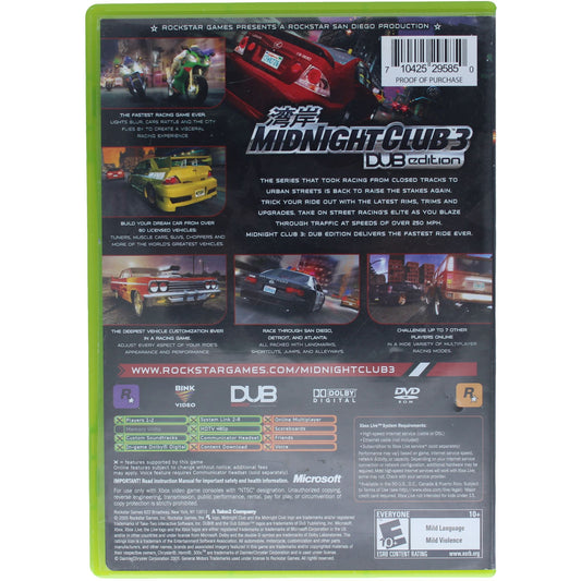 Midnight Club 3 [DUB Edition/DUB Edition Remix] (Xbox)