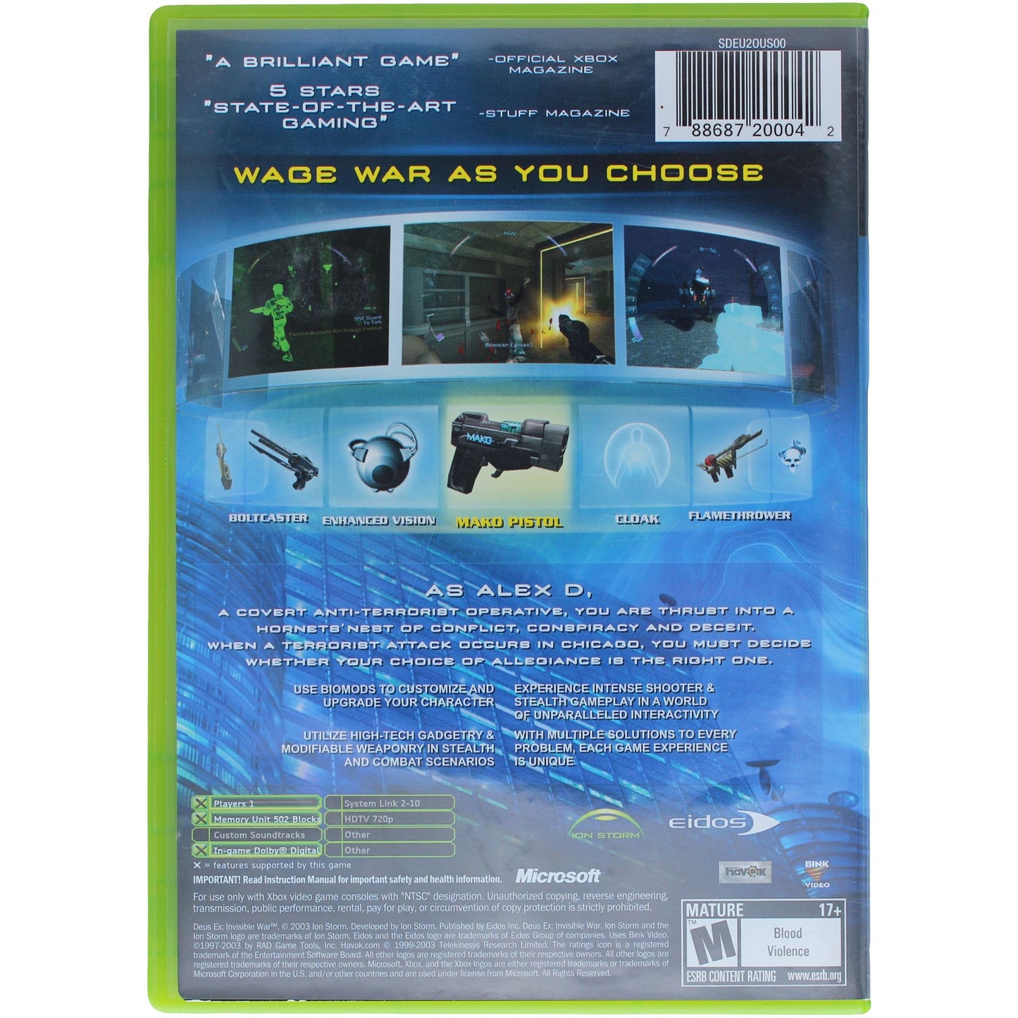 Deus Ex: Invisible War (Xbox)