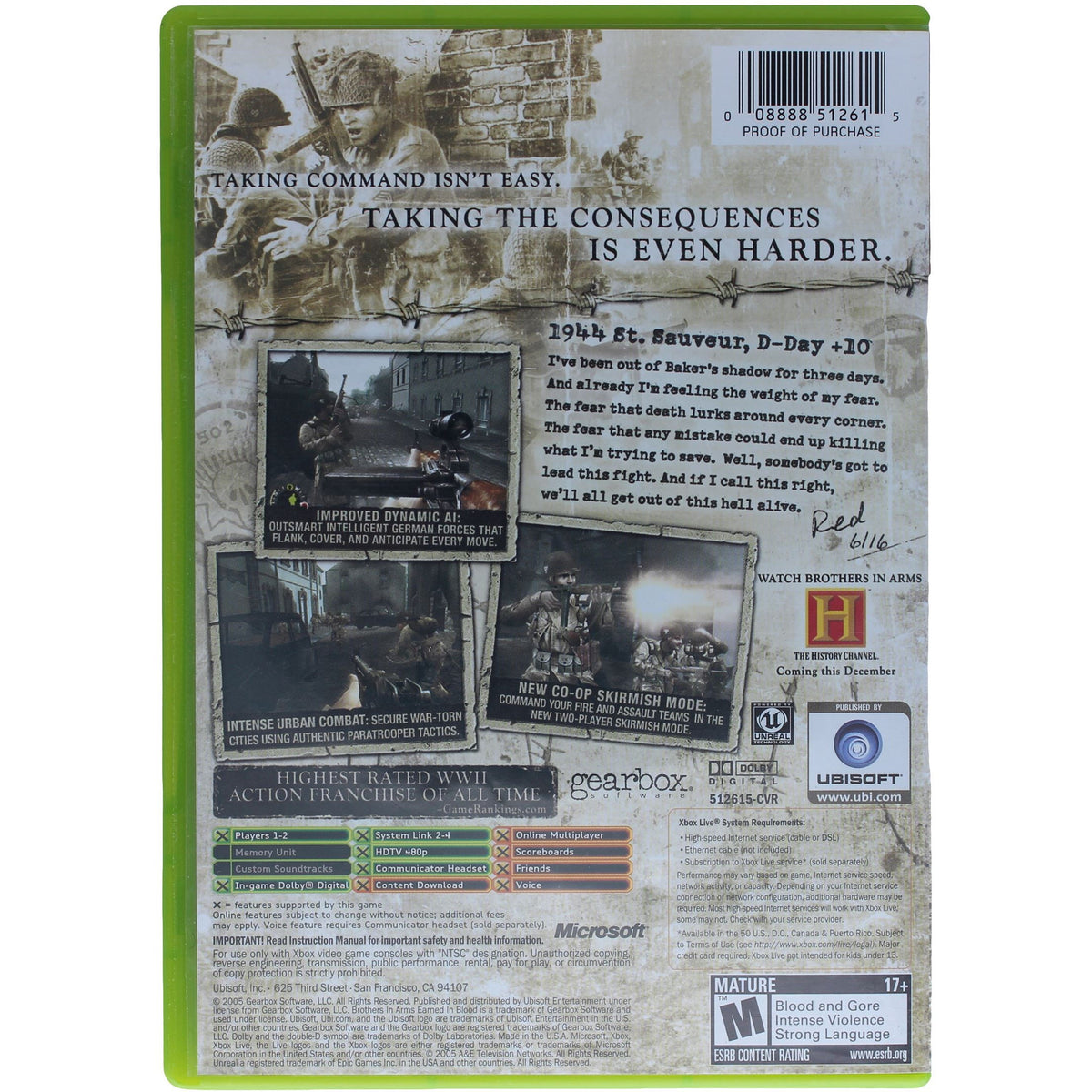 Brothers In Arms: Earned In Blood (Xbox)