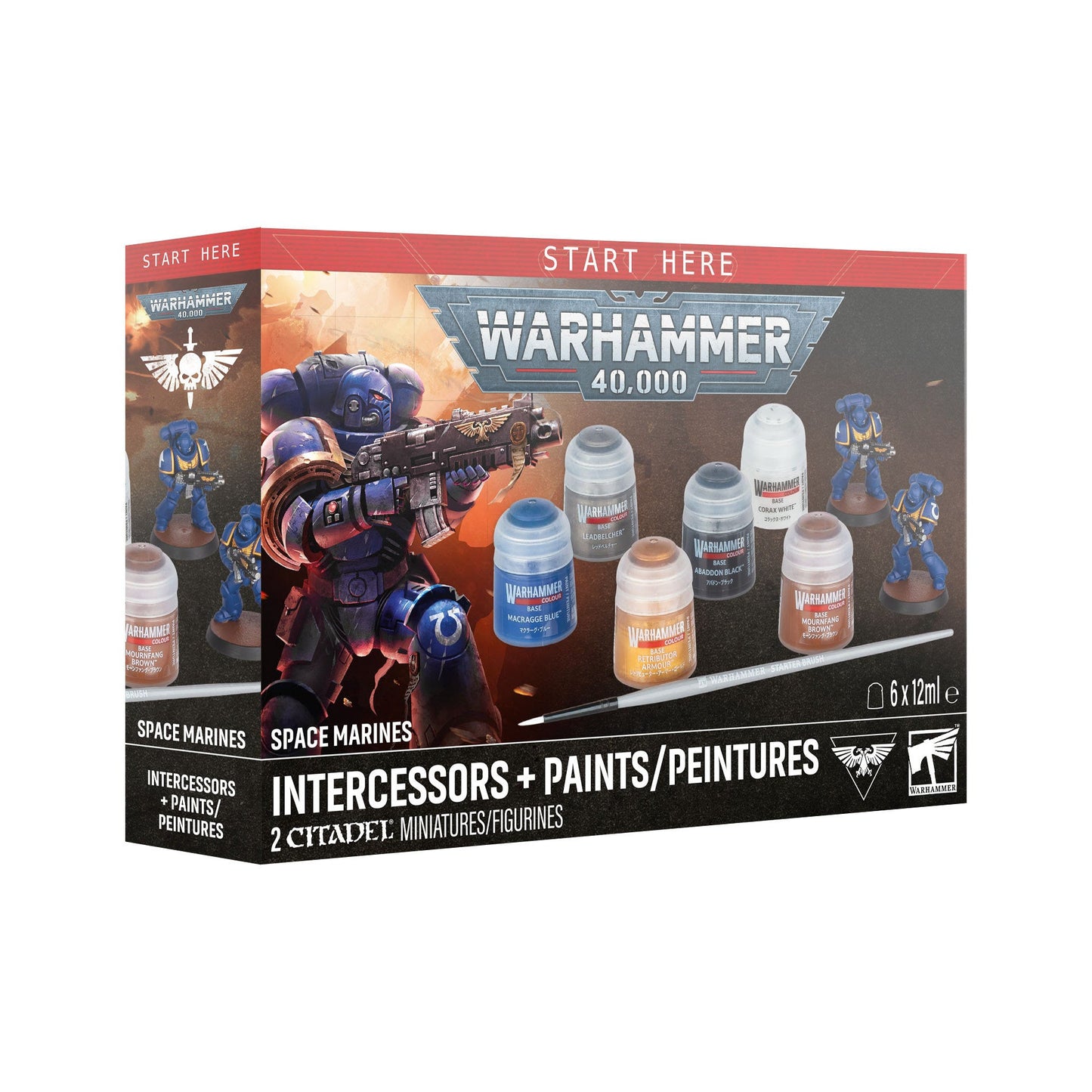 Warhammer 40,000: Space Marine Intercessors + Paints (2026) (PRE-ORDER RELEASES JULY 25TH)