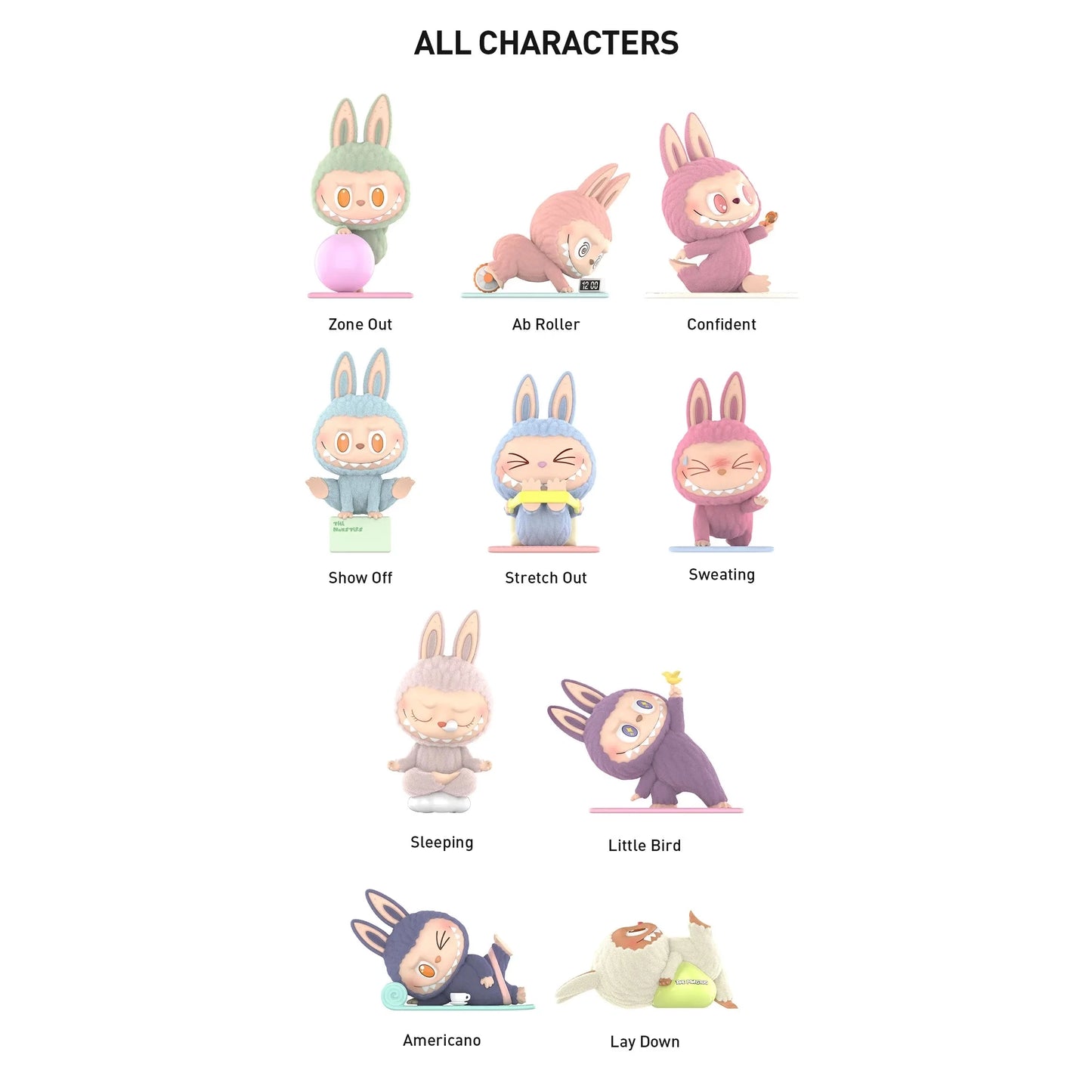 Labubu THE MONSTERS Lazy Yoga Series Figures - Blind Box