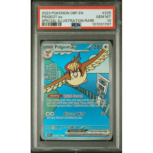 2023 Pokémon Obsidian Flames Pidgeot ex Special Illustration Rare #225 PSA 10