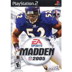 Madden 2005 video game cover for PlayStation 2 featuring a football player.