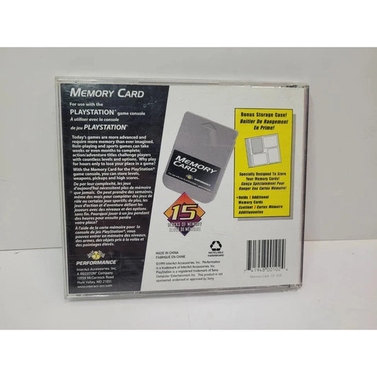15 Block PS1 Memory Card [Performance] Playstation