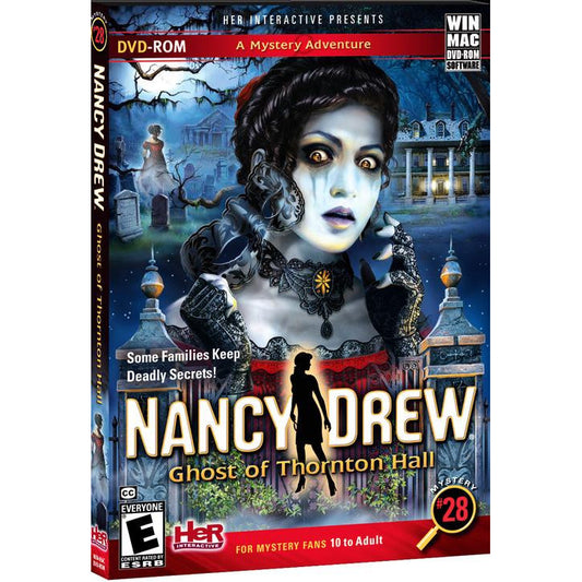 Nancy Drew: Ghost of Thornton Hall game box with a dark, eerie background