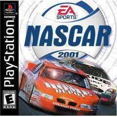 NASCAR 2001 game cover for PlayStation with EA Sports logo