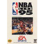 NBA 95 video game cover featuring players in action