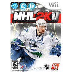 NHL 2K11 video game cover for Wii with a hockey player in action.