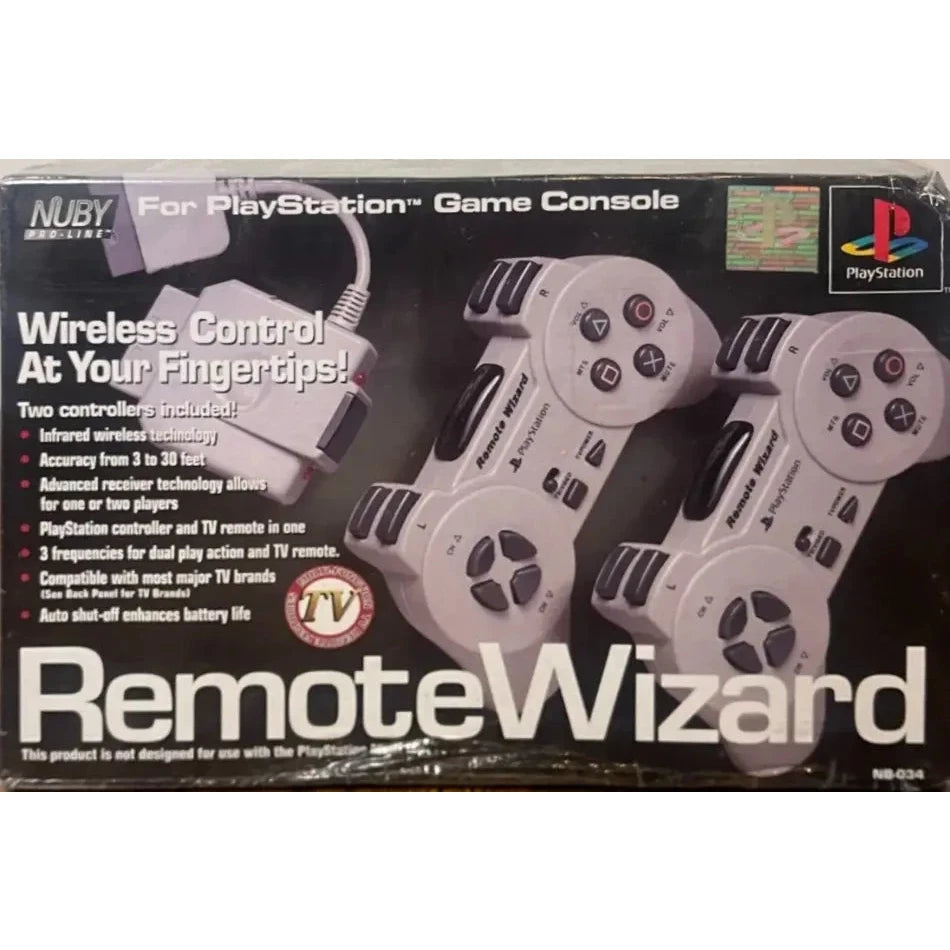 Nuby Pro-Line RemoteWizard Wireless Controller Set of 2 (Sealed) - PlayStation 1, PS1