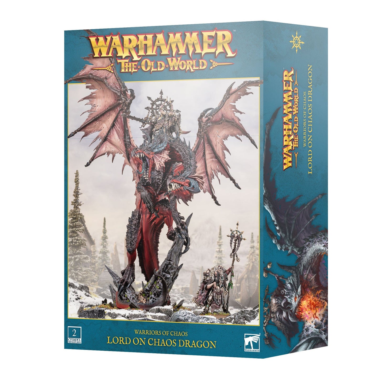 Warhammer The Old World - Warriors of Chaos: Lord on Chaos Dragon (PRE-ORDER RELEASES AUG 22ND)