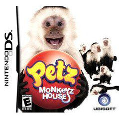 Nintendo DS game cover for 'Petz Monkey House' with a monkey illustration.
