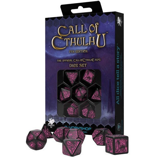 Call of Cthulhu Dice Set: Black/Magenta Set