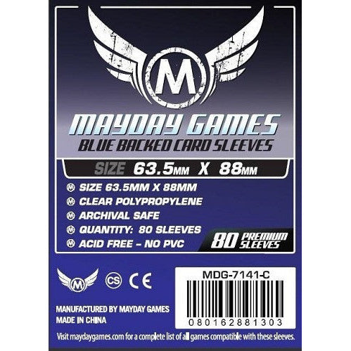 Blue Backed Card Sleeves (80)