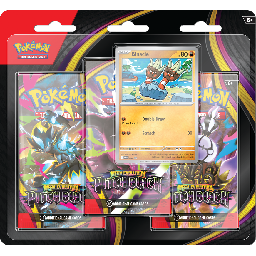Pokemon TCG: Mega Evolution Pitch Black 3 Pack Blister