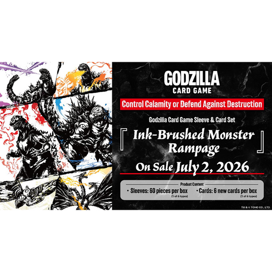 Godzilla Card Game Ink-Brushed Monster Rampage Sleeve & Card Set