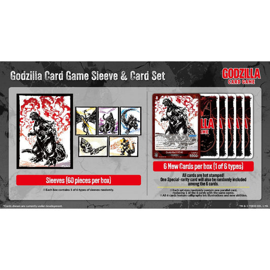 Godzilla Card Game Ink-Brushed Monster Rampage Sleeve & Card Set