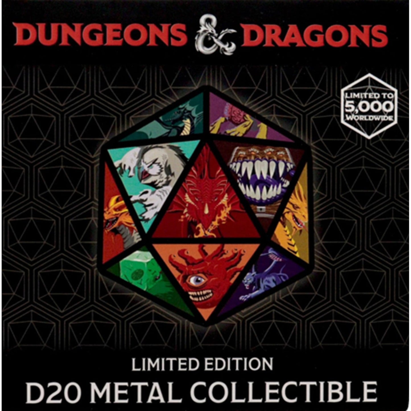 Dungeons & Dragons D20 Die Metal Medallion