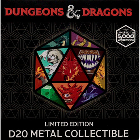 Dungeons & Dragons D20 Die Metal Medallion