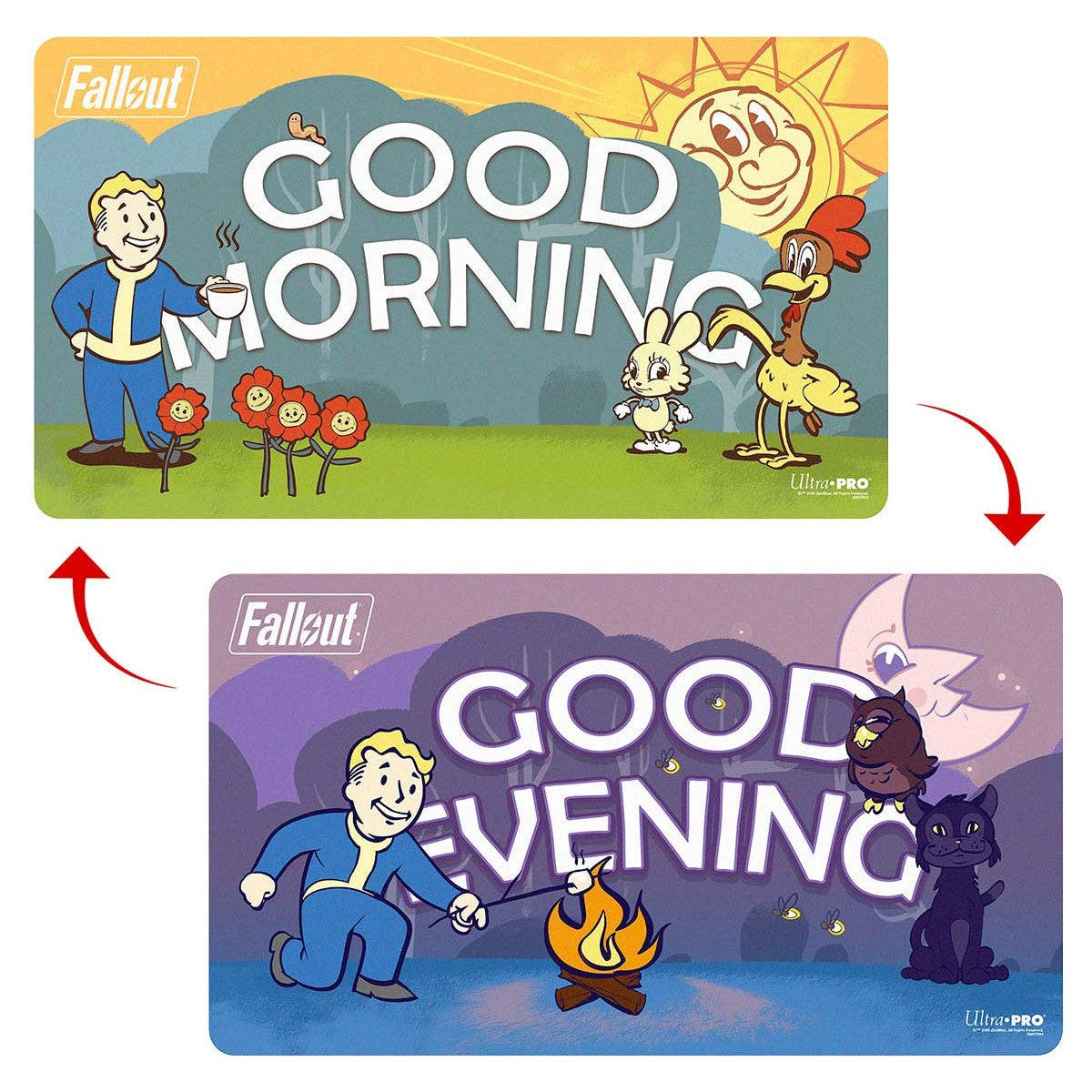 Ultra Pro Playmat Fallout Vaultboy Good Morning / Good Evening