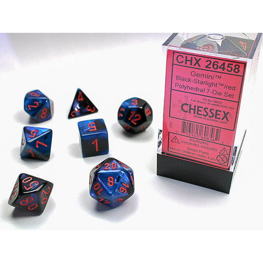 Chessex Gemini Polyhedral 7 Die Set (Various Colours)
