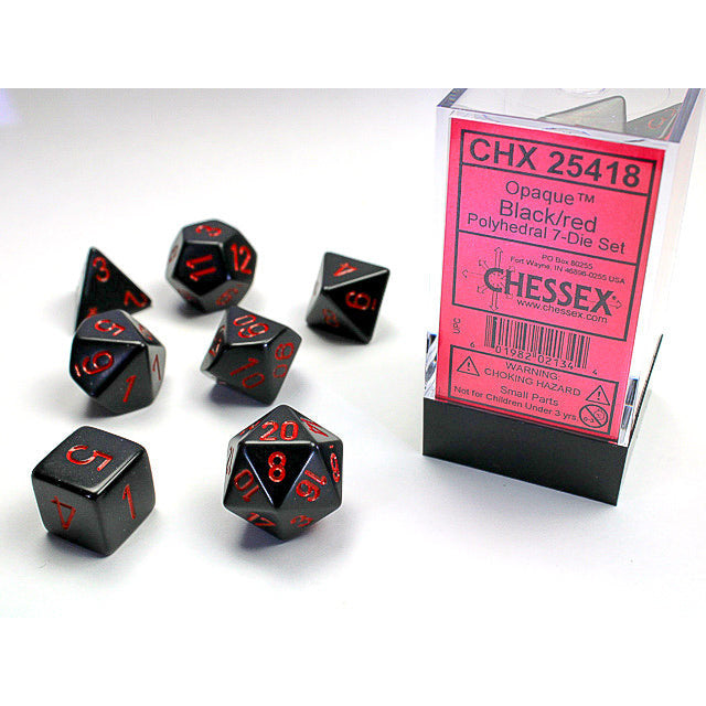 Chessex Opaque Polyhedral 7 Die Set (Various Colours)