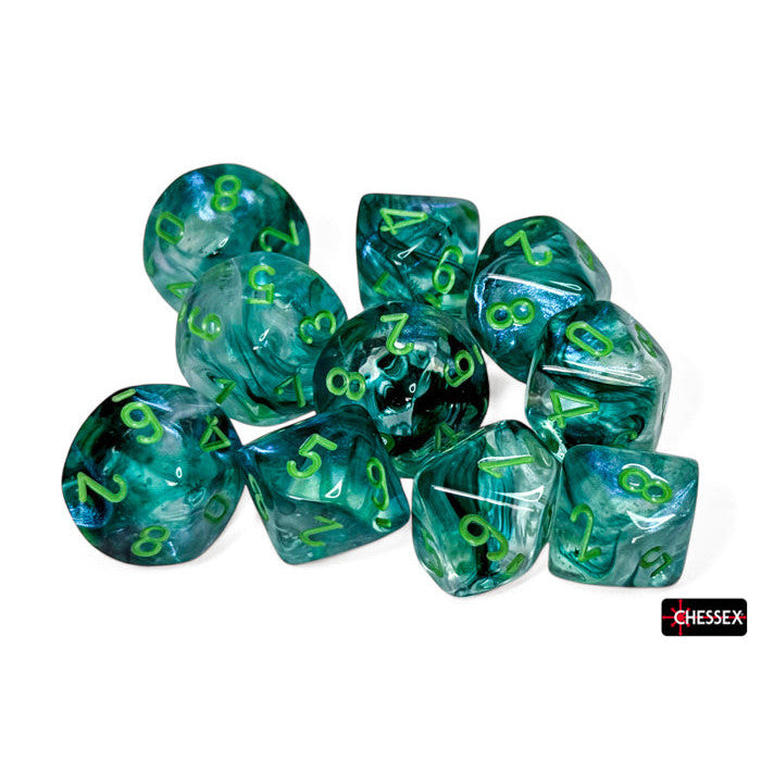 Chessex Borealis 10D10 Kelp/Light Green Luminary