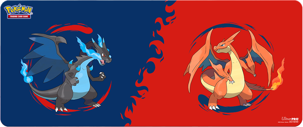 Ultra Pro Table Playmat Pokemon Mega Charizard X & Mega Charizard Y