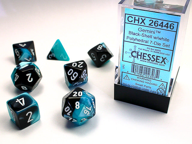 Chessex Gemini Polyhedral 7 Die Set (Various Colours)