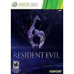 Cover of 'Resident Evil 6' for Xbox 360 with a dark background and logo.